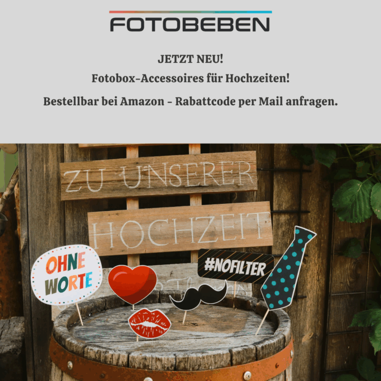 Fotobox-Accessoires Hochzeit